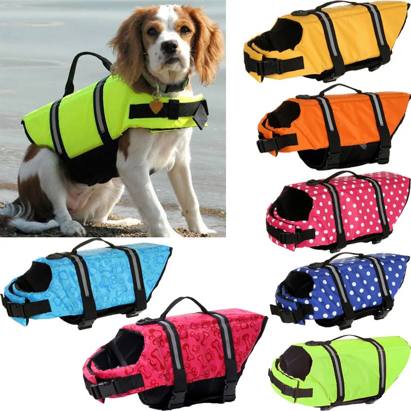 

Dog Vest Jacket Adjustable Reflective Life Jacket Pet Clothes Small Big Dog Swimwear Safety Vest Surfing Swimming Jacket Suit XL