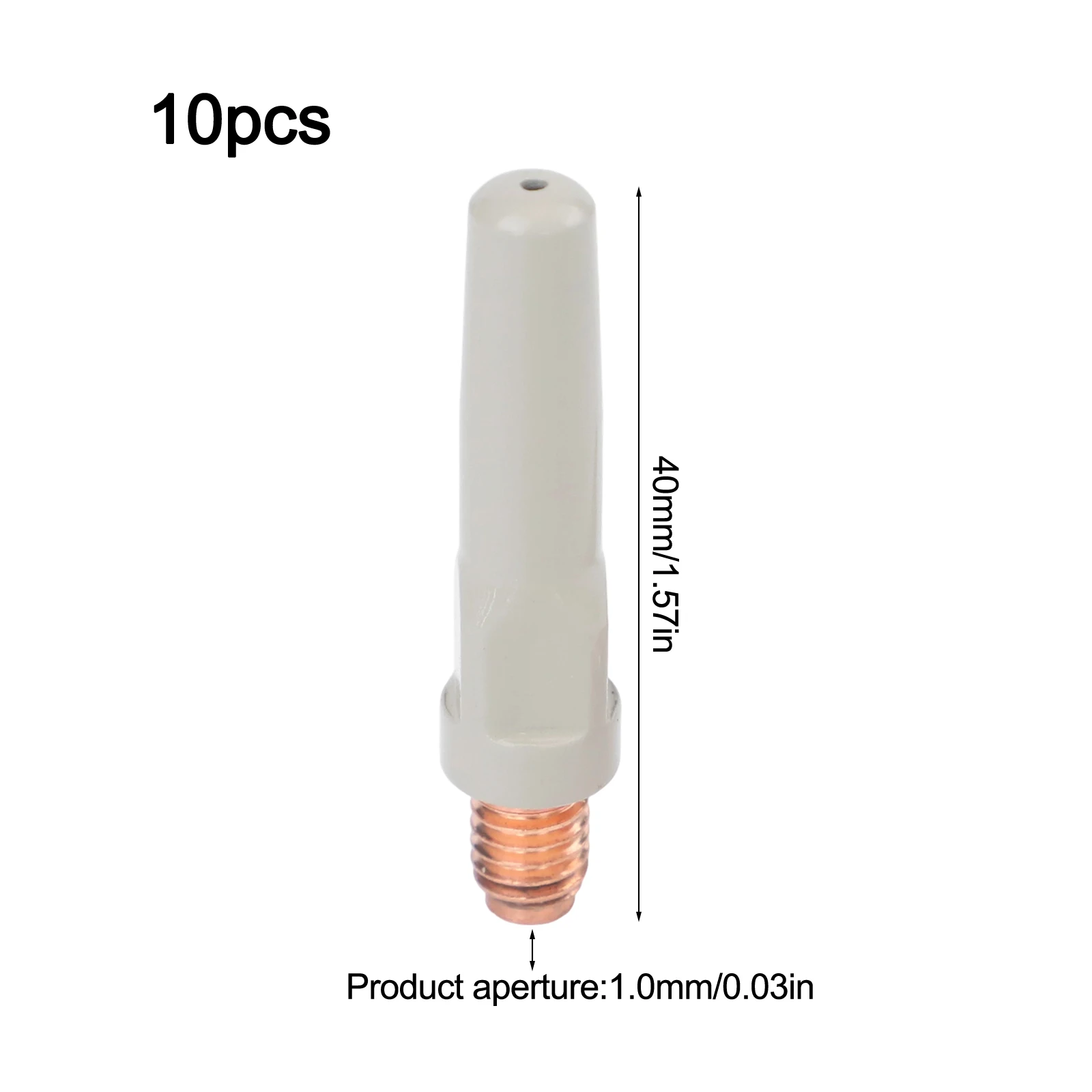 

NonStick Coating Welding Tips Pack of 10 Compatible with For 15AK For MIG Torch Ensures Smooth Operation and Accuracy