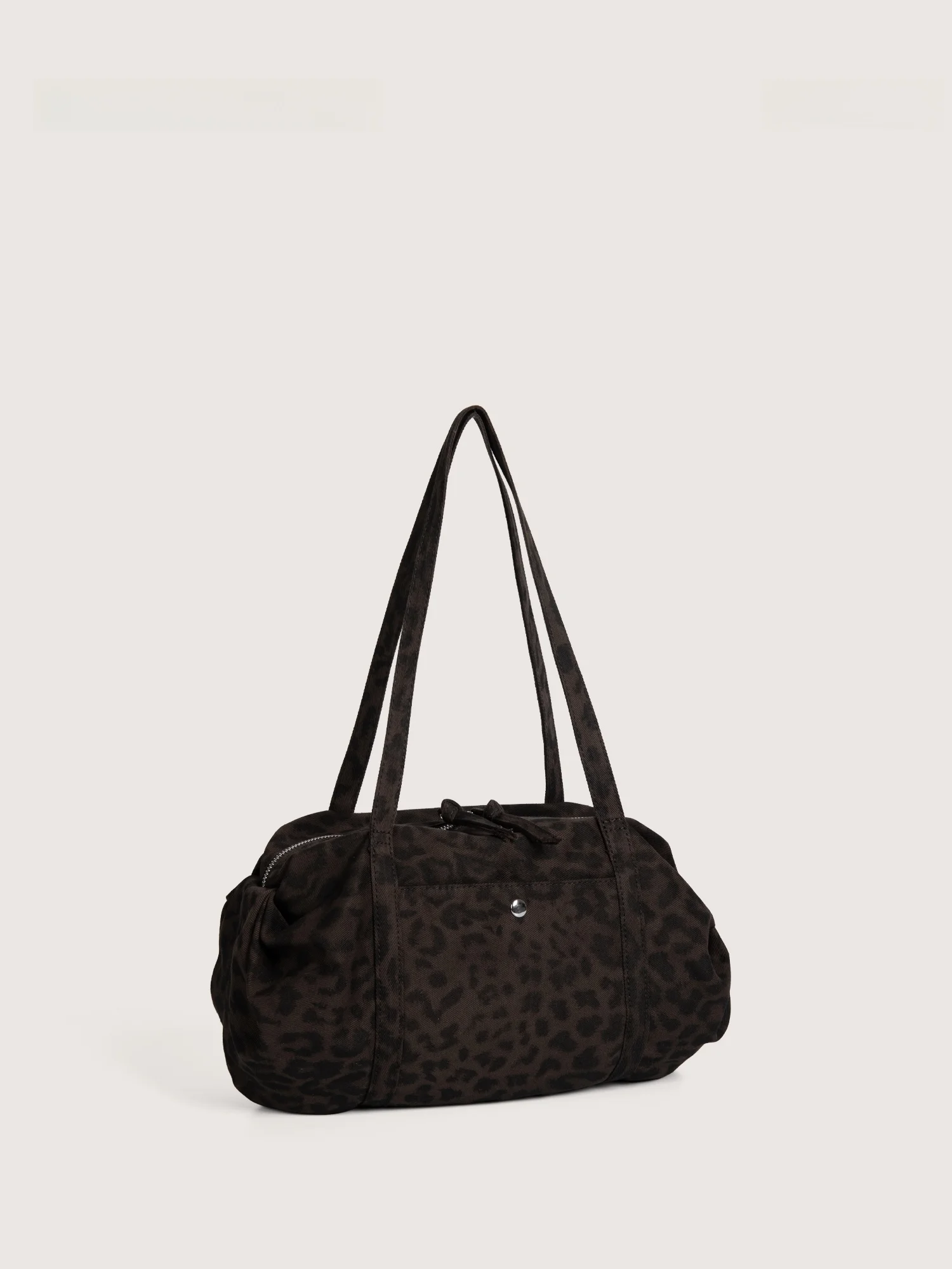 

Peppihome, новинка 2025, большая сумка на одно плечо с леопардовым принтом, универсальная сумка для подмышек, сумка с двусторонним ремешком