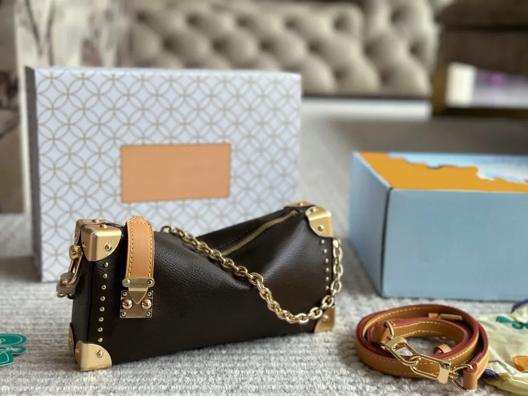 

Designer Shoulder bag Women Side trunk Handbag Luxury Chain Crossbody Top Quality Fashion Purses Wallet