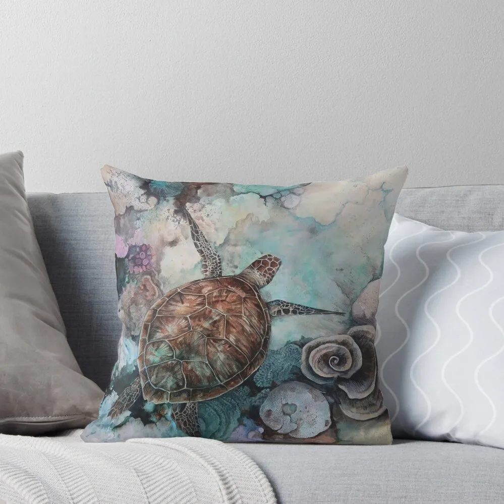 

Turtle and Coral Throw Pillow Decorative Sofa Cushion Cushions Cover Decorative pillowcase Cushions For Decorative Sofa pillow