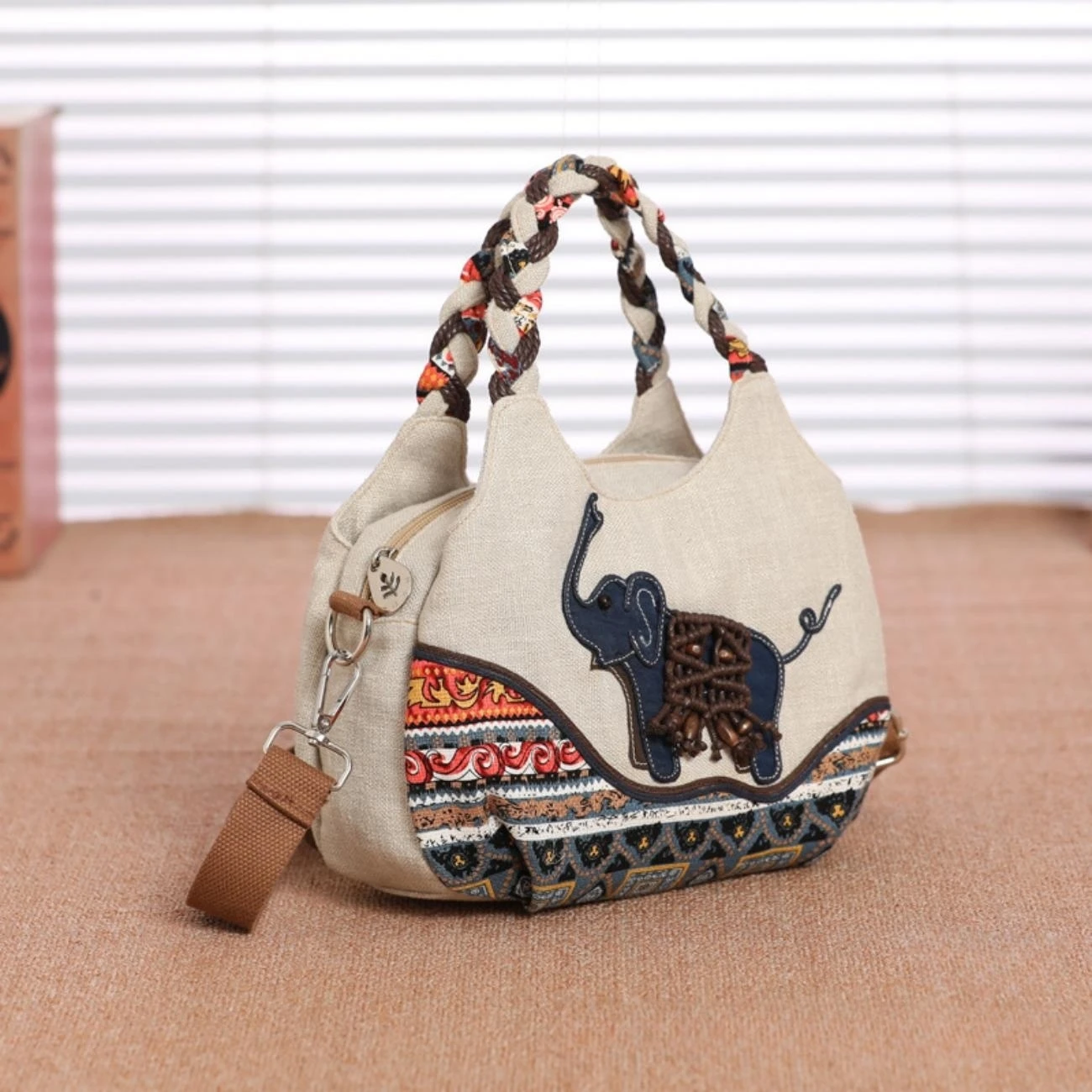 Ethnic Style Retro Literature Handheld One Shoulder Crossbody Canvas Women's Lightweight Commuter New Fabric Women's Bag Bag