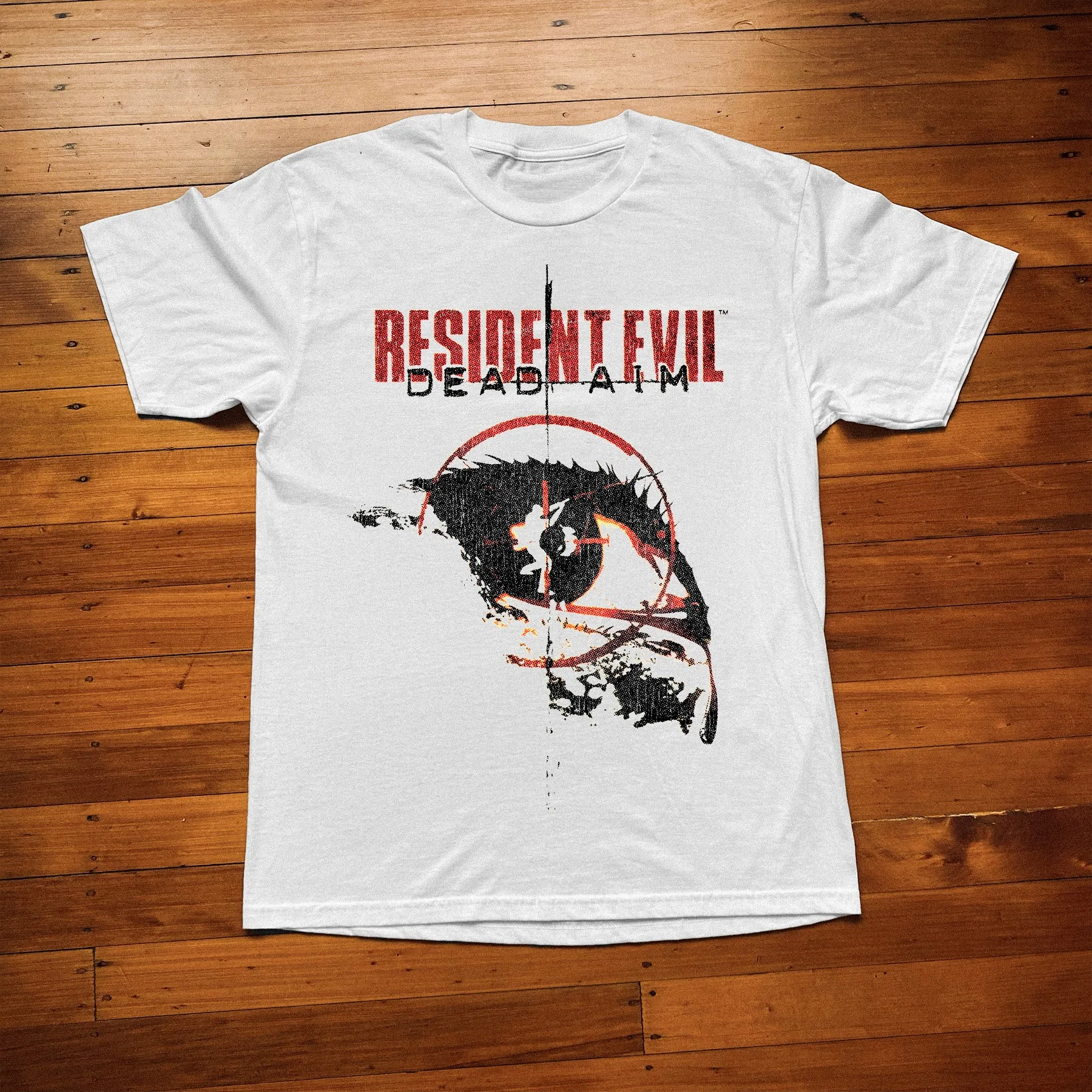 Resident Evil Dead Aim White Graphic Tee Cotton Men Women T-Shirt Vintage Streetwear