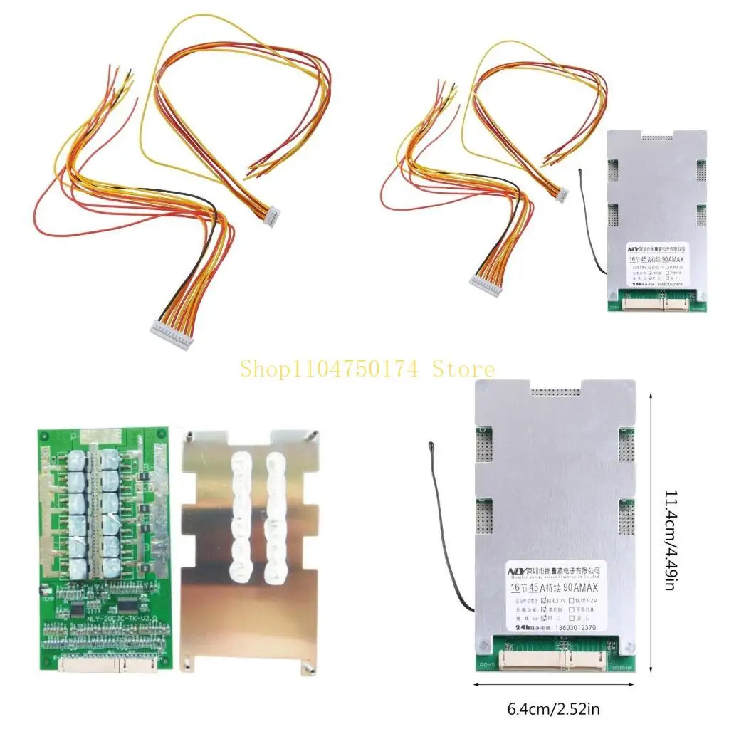 Compact Lithium- Battery for Protection Battery for Protection Board with Balancing 16S 60V 45A Used for Electric S Top Sale
