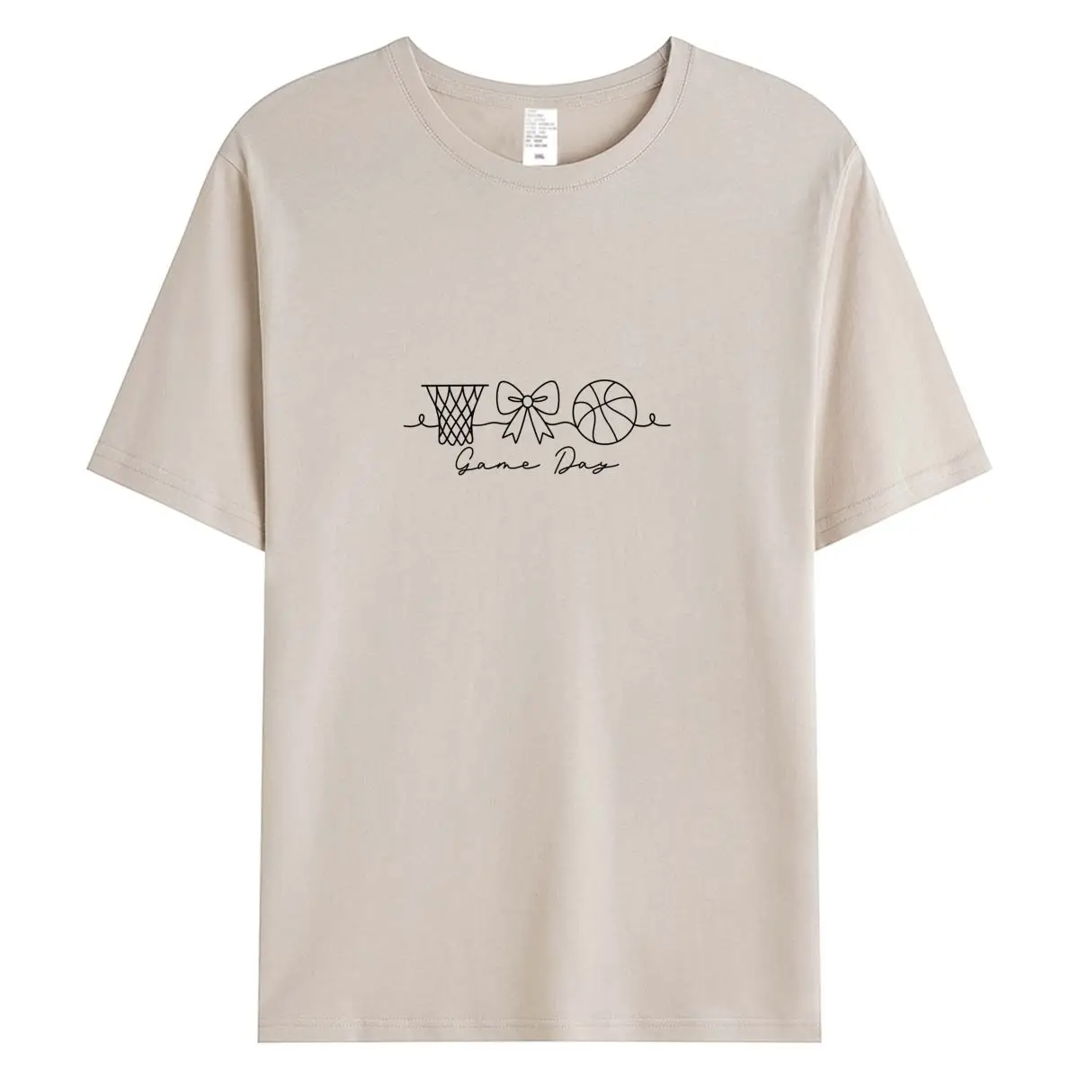 Letnie damskie koszulki T-shirt 100% bawełna z krótkim rękawem 2026 Nowa koszulka z grafiką na dzień meczu Damska koszulka Odzież Damskie bluzki oversize