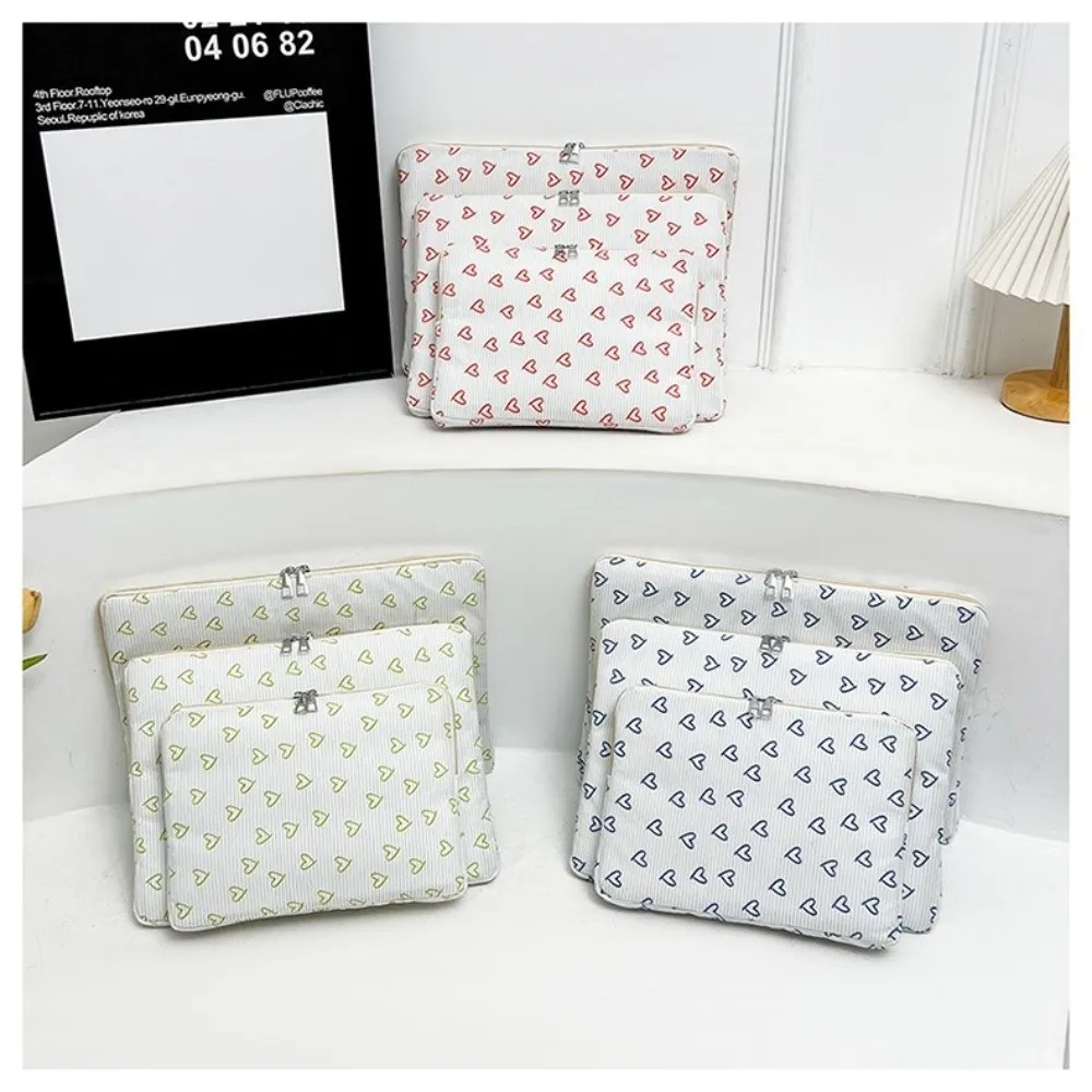 

New Corduroy Laptop Case Printed Design Sweet Style Laptop Sleeve Lightweight Shockproof Tablet Case Travel