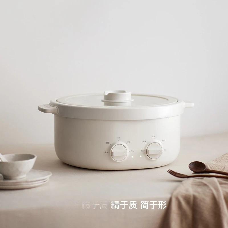 Electric hot pot household split multi-functional cooking 6L large capacity separable material