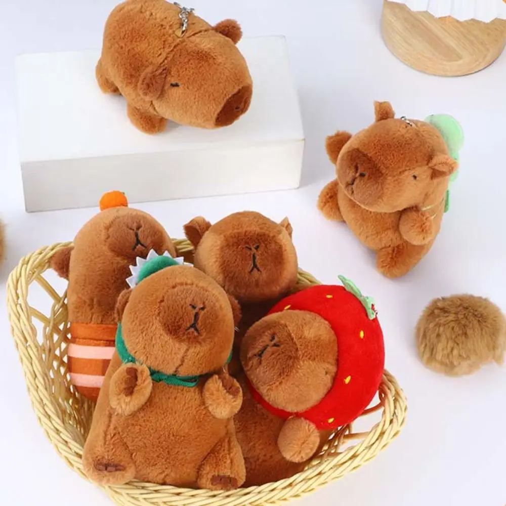 PP Cotton Capybara Plush Keychain Capybara Plush Anime Capibara Pendant Cartoon Anime Ins Capybara Plush Keyring