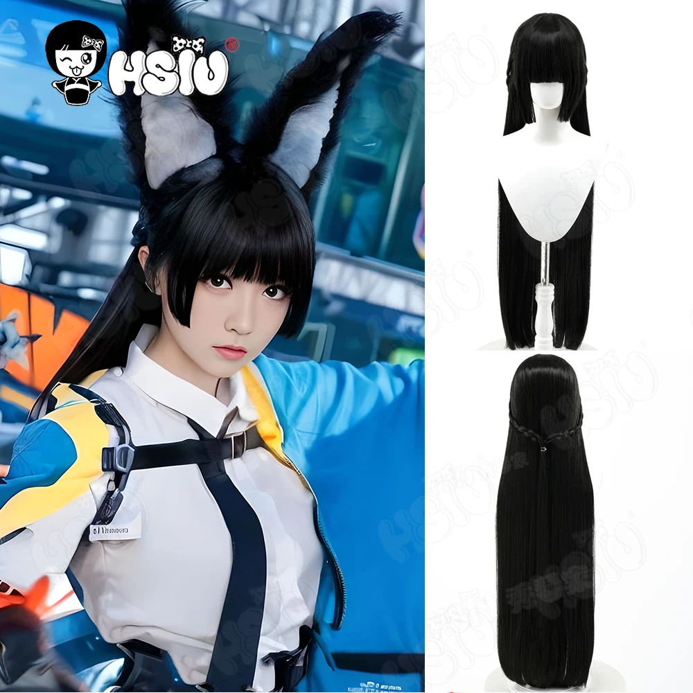 Hoshimi Miyabi Cosplay Wig Fiber synthetic wig「HSIU」Black long Wig Game Zenless Zone Zero Hoshimi Miyabi Cosplay Wig