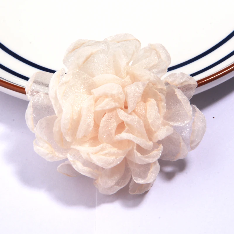 5Pcs 7.2cm Chiffon Artificial Flowers Head Room Wedding Decoration Home Accessories Diy Fake Flower Christmas New Year Decor