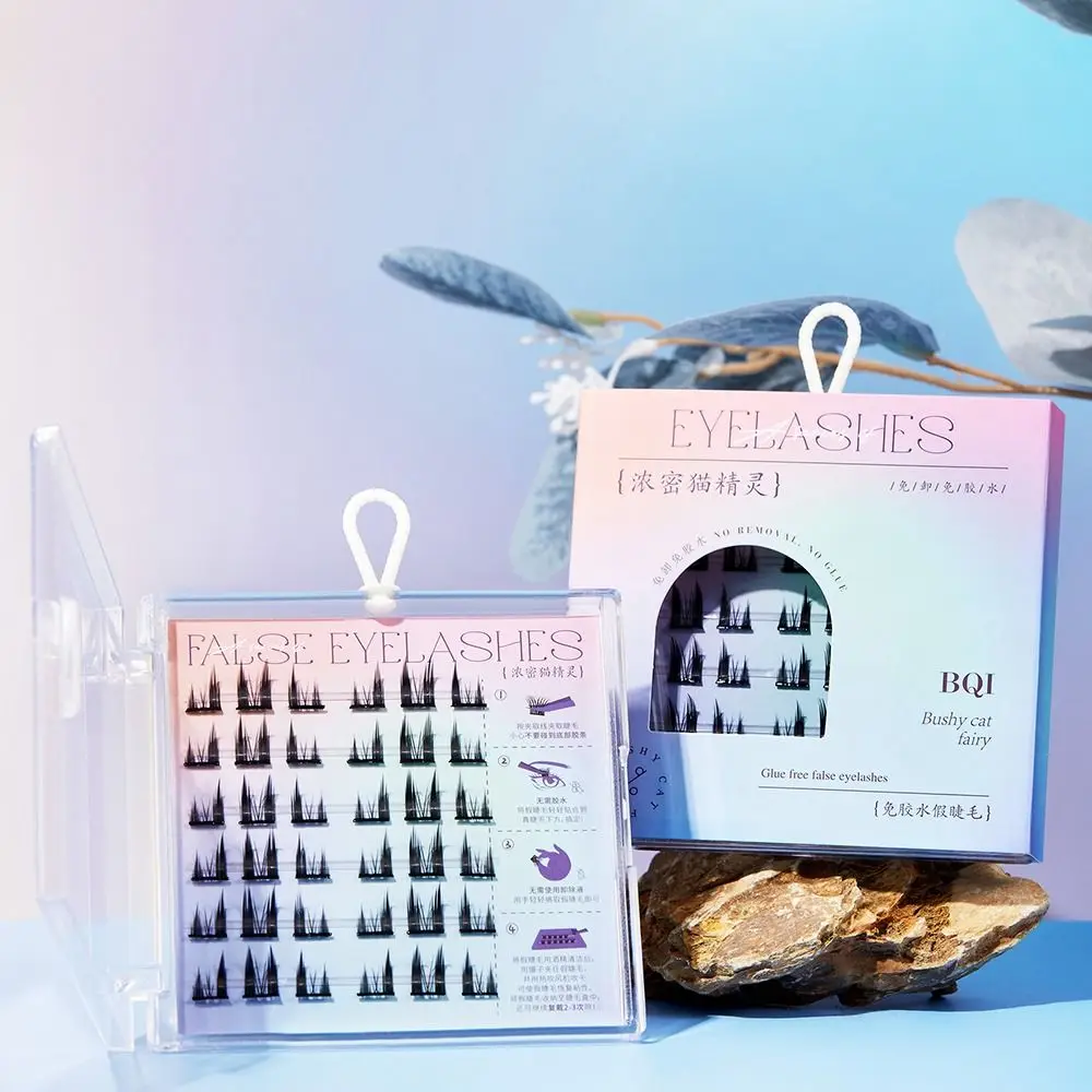 

C Curl Glue-free Manga Lashes Reusable Natural Segmented Eyelashes Simulation Eyelash Extensions Cat Elf False Eyelashes Make Up