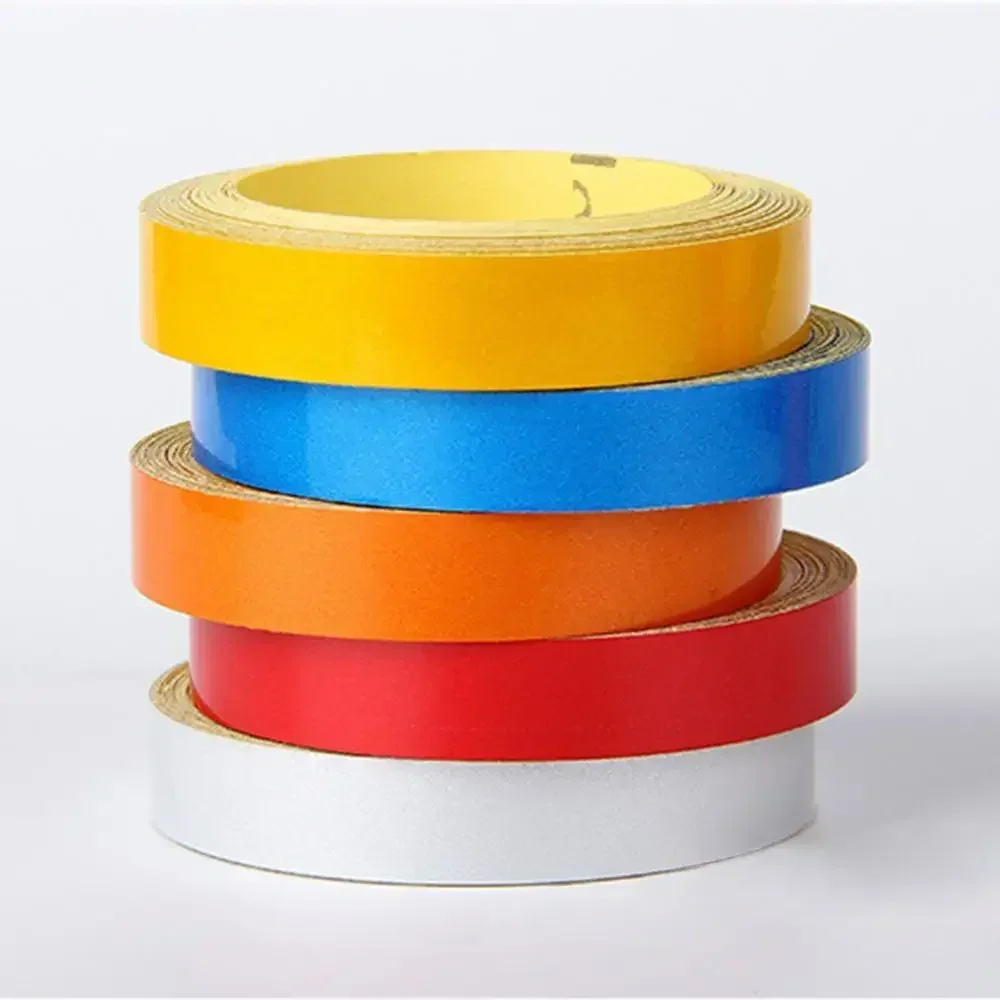 1 سنتيمتر * 5 متر أشرطة عاكسة 5 ألوان عاكسات شريط تحذيري ليلة السلامة ملصق أبيض أزرق أحمر أصفر برتقالي أخضر لسيارة دراجة