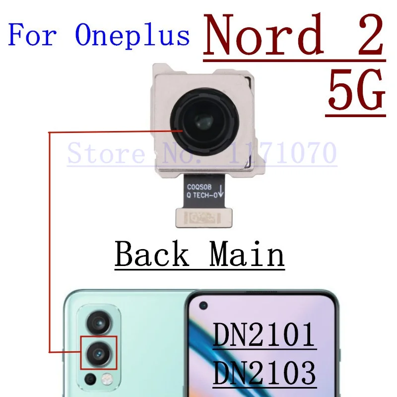 Original Rear Main Camera For Oneplus 1+ Nord 2 5G Back Primary Wide Depth Macro Front Facing Selfie Camera Module Parts