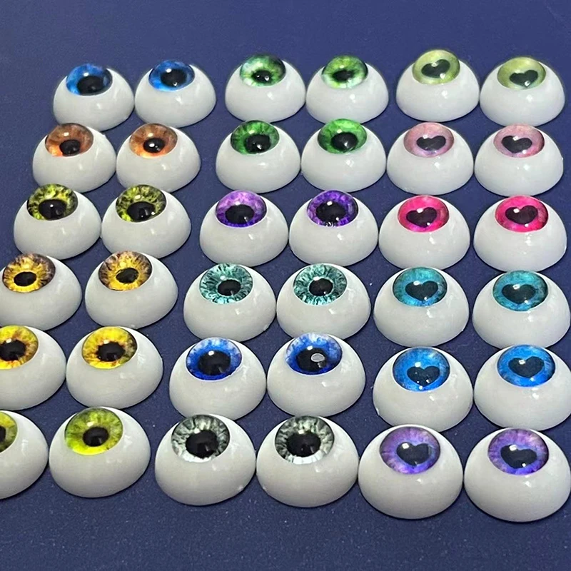 Neue Farbe 2 Paar 12mm/14mm Puppe Augen Augapfel DIY Spielzeug Auge Plüsch Tier Auge Zubehör puppe Augapfel BJD Puppe Augen