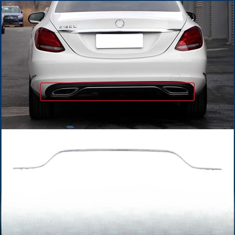 

Подходит для декоративной планки задней планки Mercedes-Benz C-Class C180, гальваническая яркая полоса C200L, хромированная полоса C260W205
