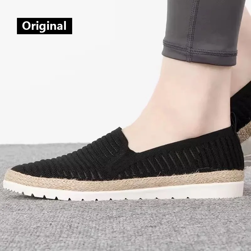 

Skechers Women's Shoes Flat Shoes 2024 Summer New Mesh Breathable Sneakers One Foot Wear Lazy Shoes Casual Shoes
