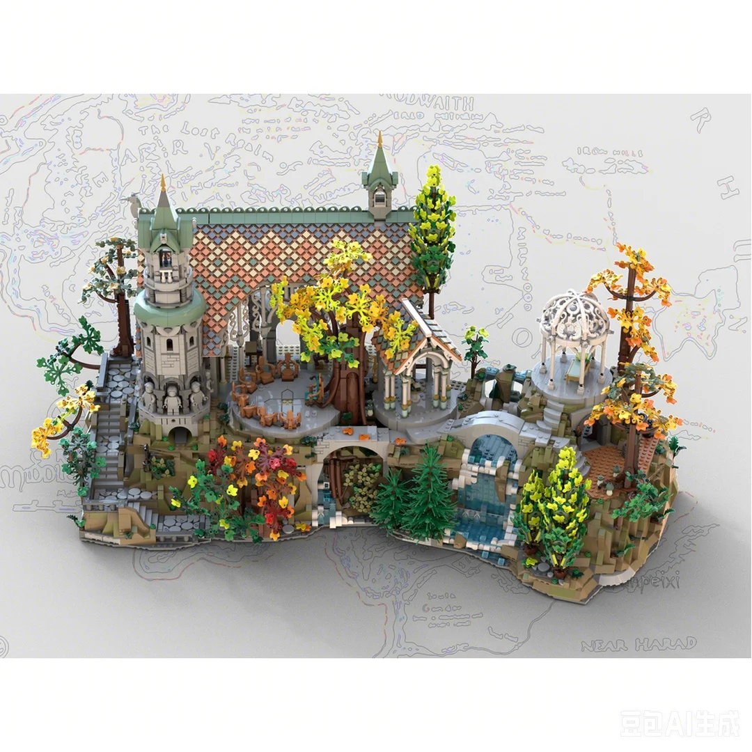 3142PCS Mountain base Modular MOC Creative street view Model Custom Puzzle Architecture DIY Education Assembly Model Toy Gifts