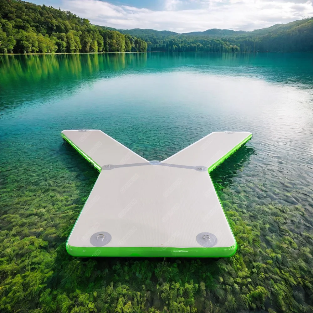 

For Inflatable PVC Y-Pontoon Dock Platform Station For Boats And Jet Skis Outdoor Water Floating Station For Sea And Lake Use