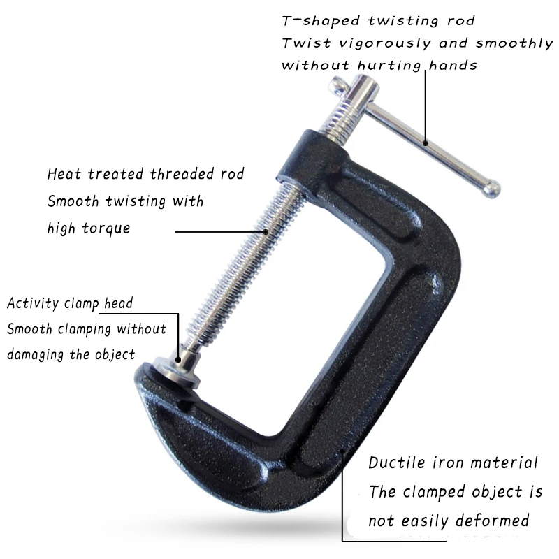 1/2 inch Woodworking G-type Fixture C-type Clamps Rocker Carpentry Adjustable Fixed Bracket Clamp Hardware Fasteners