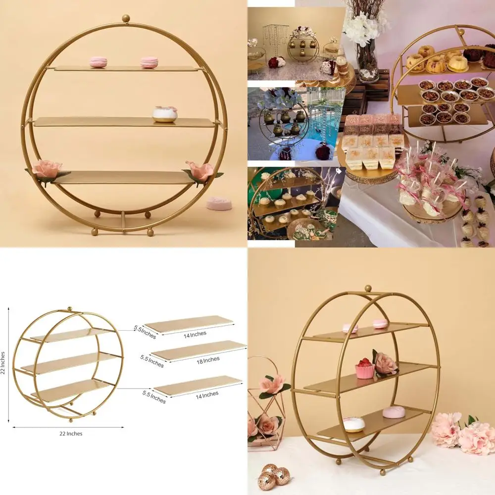 

21-золотая многоярусная подставка для кексов — 3-х уровневая металлическая подставка для десерта