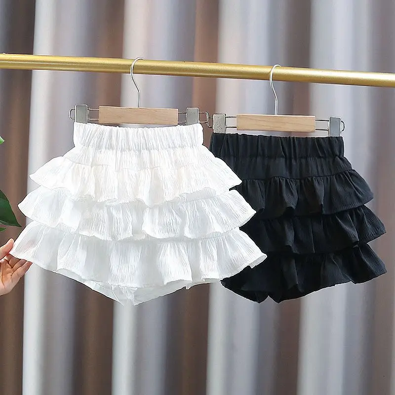 

Baby Girls Tutu Skirt Summer Fashion All-match High Waist Layered Dance Performance Short Pleated Skirt for Kids 2-12Y