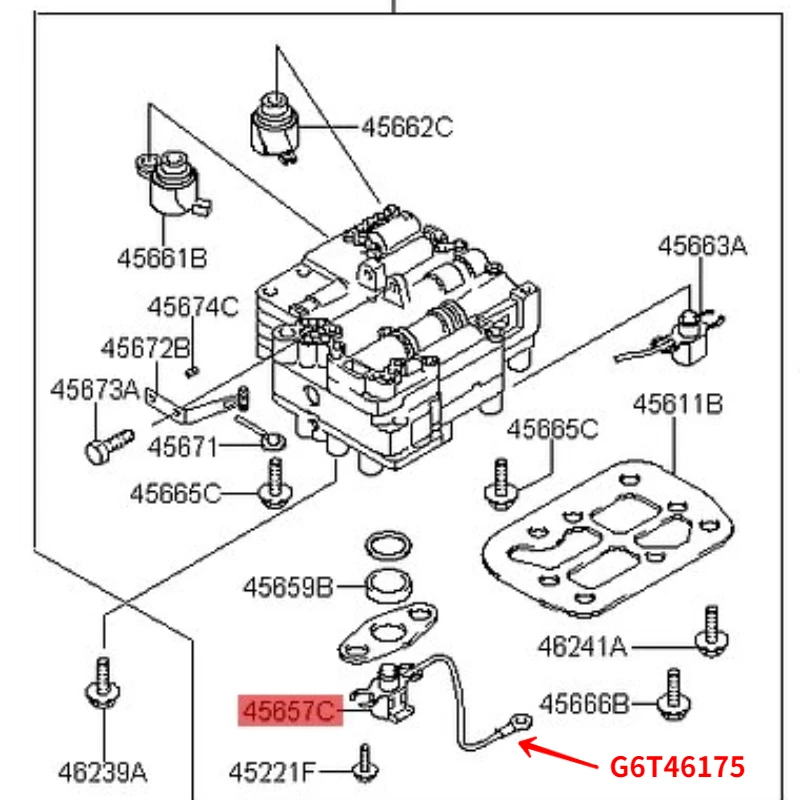 Original G6T46175 45657-02701 45657 02701 4565702701 JF402E JF405E Transmission Solenoid For Chevrolet Spark For Hyundai Atos