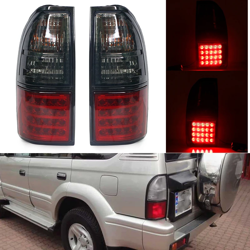 Toyota Prado Land Cruiser 90 1997 1998 1999 2000 2001 2002 자동차 후면 LED 신호등 경고 중지 안개 램프 테일 라이트