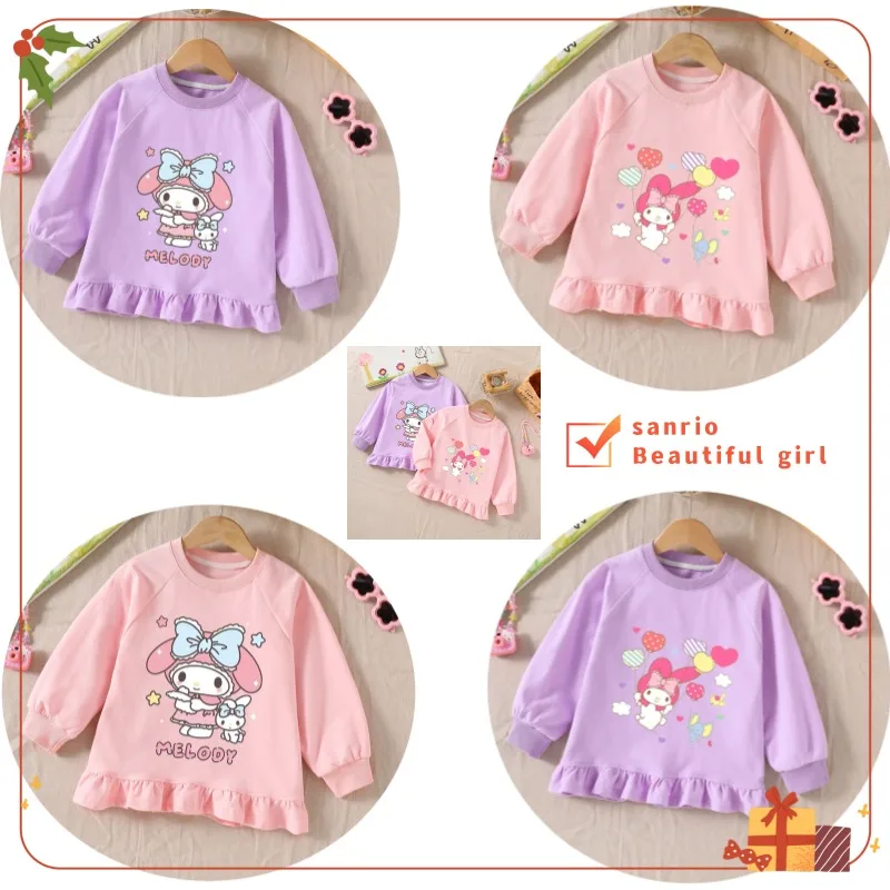 

My Melody girls' sweatshirt selection made of pure cotton fabric comfortable cute cartoon design suitable for spring and autumn