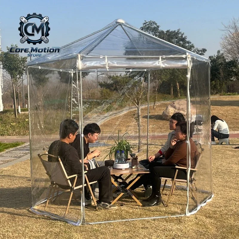 Middle Canopy Outdoor Fully Transparent Sun Room Ice Fishing Tent Courtyard Sun Heating Flower Keeping Courtyard Internet  Tent