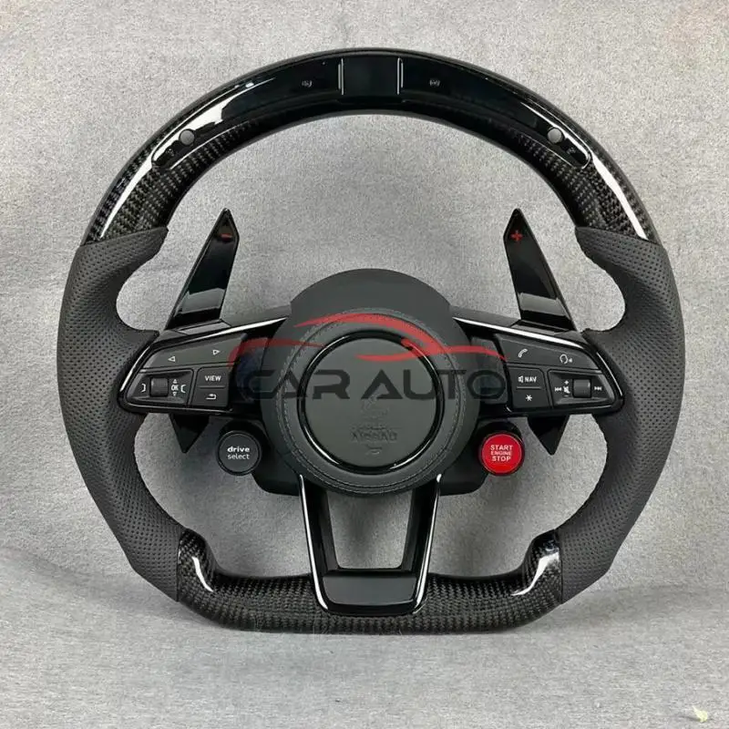 

For audi R8 A3 A4 A5 A6 A7 A8 S3 S4 S5 S6 S7 S8 Q3 Q5 Q7 Q8 Multifunctional Carbon Fiber LED Steering Wheel