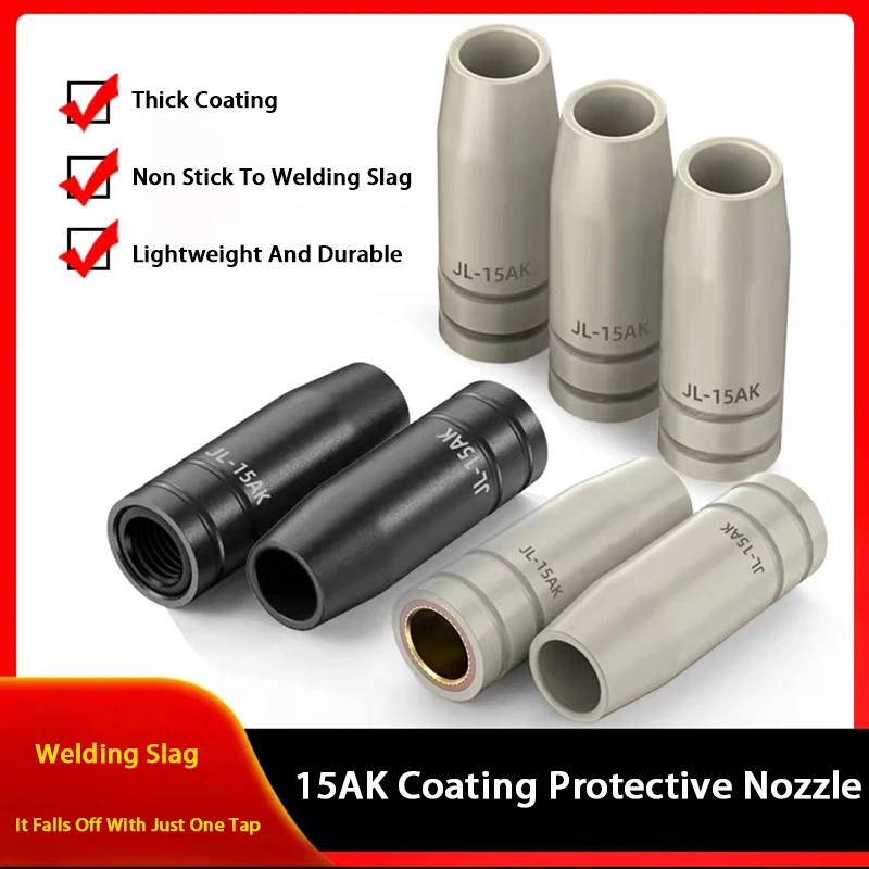 

15AK Coating Protective Sleeve Non Stick Welding Slag Thickened Protective Nozzle Conductive Nozzle Gas Shielded Welding Gun