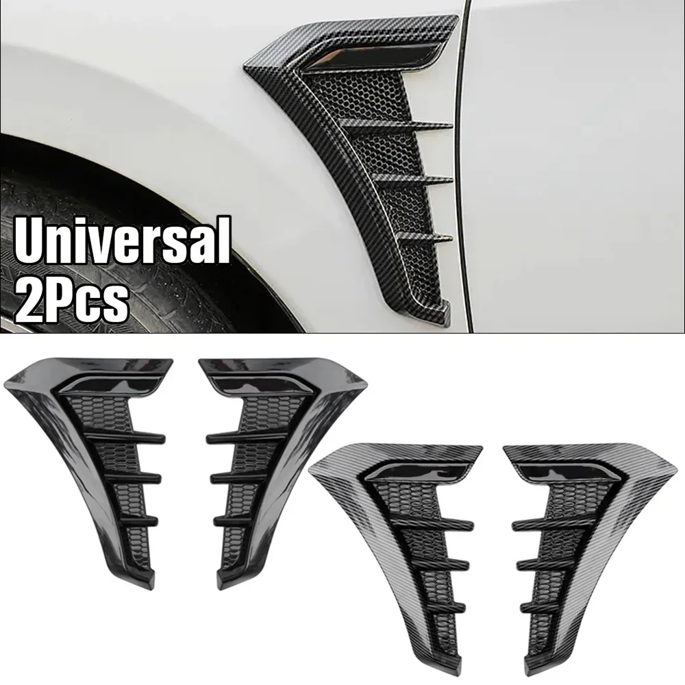 2Pcs Car Side Gills Flow Fender Shark Gill Sticker Decoration 3D Car Body Door Spoiler Splitter Stickers Modification Accessry