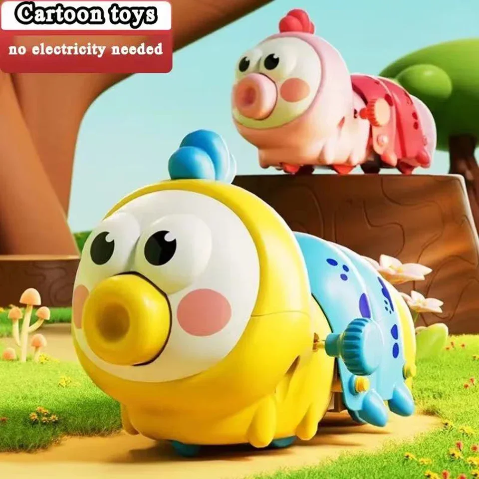 ألعاب كاتربيلر كرتونية من مادة ABS ، ألعاب زحف للأطفال ، مرح ، تعلم ، عمر 0-3 سنوات