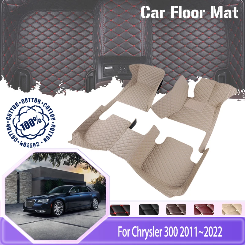 

Автомобильный коврик для Chrysler 300 300C 2011 ~ 2022 5-местный кожаный коврик с защитой от грязи, коврики для ног, коврики, автомобильные аксессуары