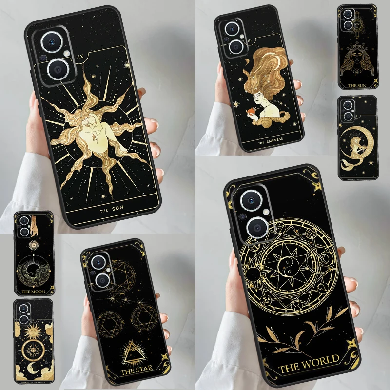 Astrology Tarot Cards Case For OPPO Reno 11 10 Pro 8 7 6 5 4 Lite 8T 5Z 4Z 11F OPPO Find X5 X6 Pro X2 Neo X3 Lite