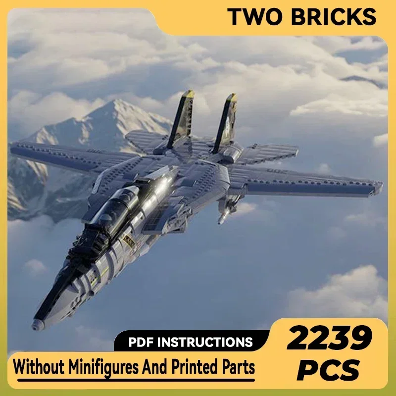 

Military Aircraft Model Moc Building Bricks F14 Tomcat Fighter Technology Modular Blocks Gifts Christmas Toys DIY Sets Assembly