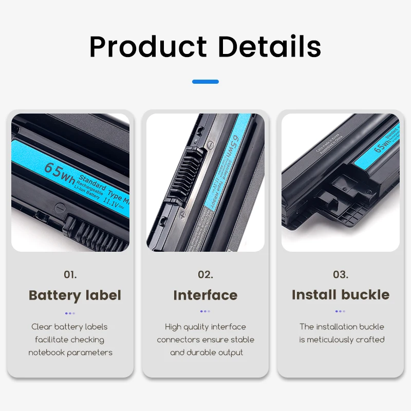 Imagem -04 - Xcmrd-bateria para Dell Dell Inspiron 3421 3721 5421 5521 5721 3521 3437 3537 3537 3537 3537 5537 5537 5537 5537 5537