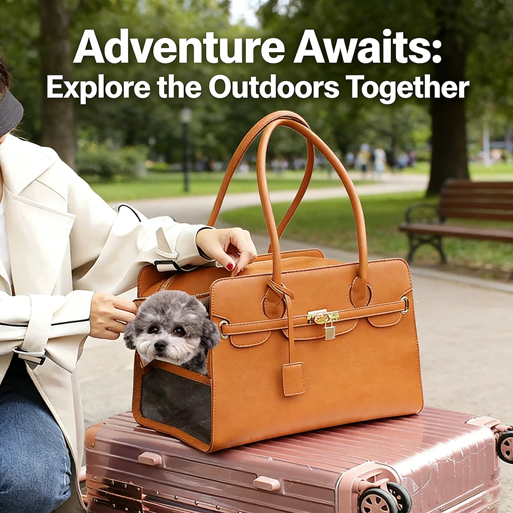 

Luxury Waterproof Pet Travel Bag | Designer Tote Carrier | Portable & Breathable PU Material for Pets up 8kg Fashion Pet Handbag
