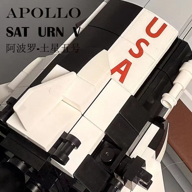 NASA De Apollo Saturn V Raket Bouwstenen Model Kit, Ruimteverkenning Raket Bricks, STEM Wetenschap onderwijs Kinderen Speelgoed Geschenken