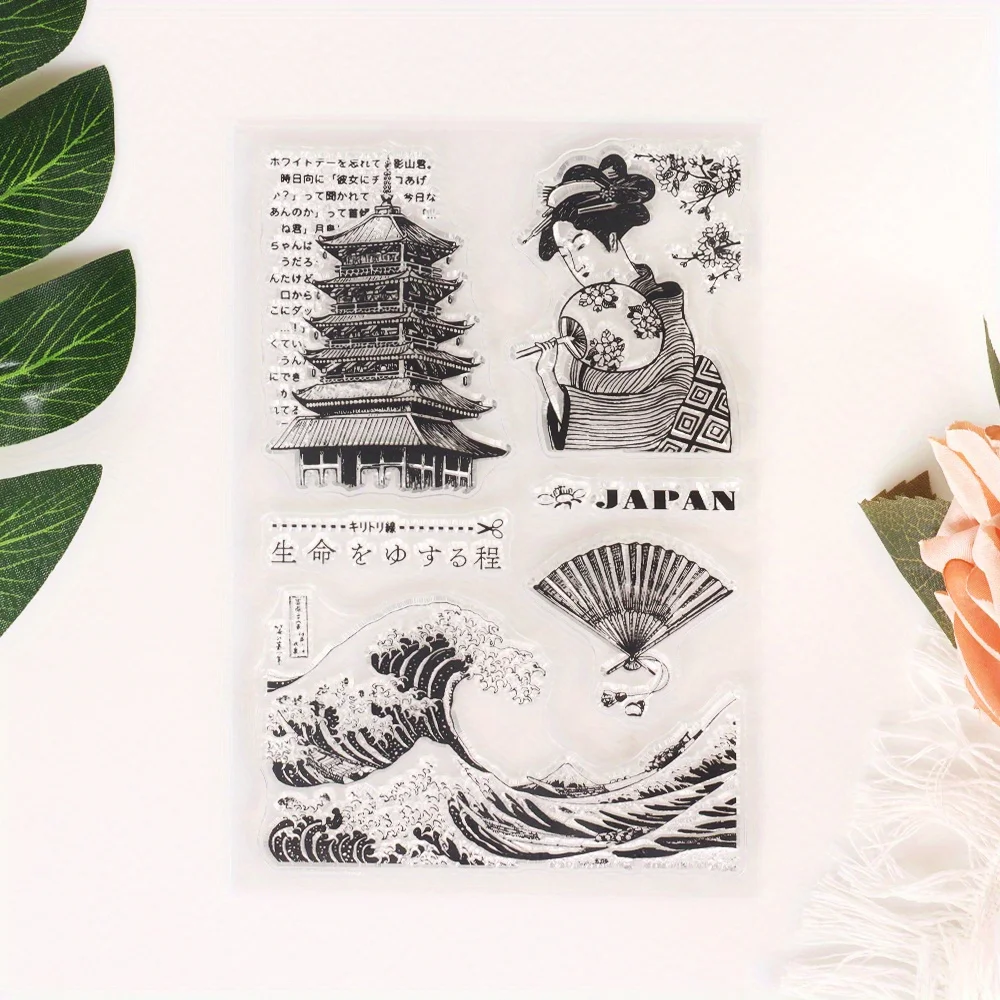 11*16CM Japanese Civilization Clear Stamps Scrapbooking DIY Card Making Decoration Journaling Silicone Transparent Rubber Stamp