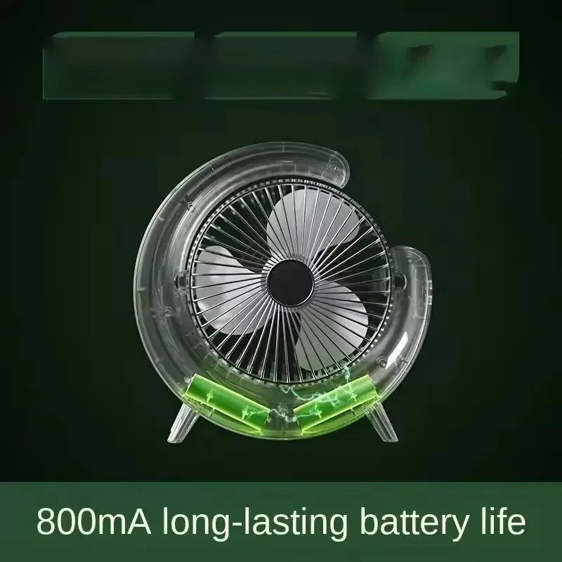 Mini Portable Running Lantern Fan Usb Rechargeable Home Desktop Fan With Night Color Changing Led Light