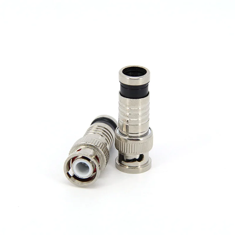 Security System press BNC male Compression Connector Jack for Coaxial RG59/RG60 no solder Cable