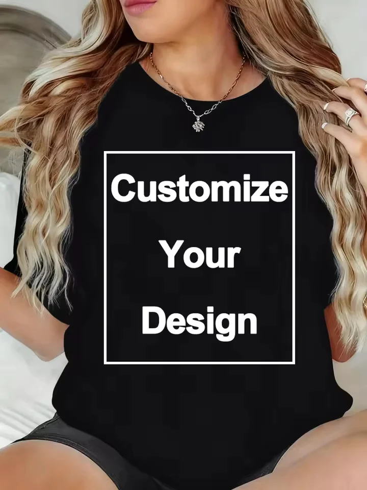 Personalisierte T-Shirts mit warmen Fotos von Familienmitgliedern, Kurzarm, O-Ausschnitt, DIY-Design, Allover-Print-T-Shirts – Detail 1