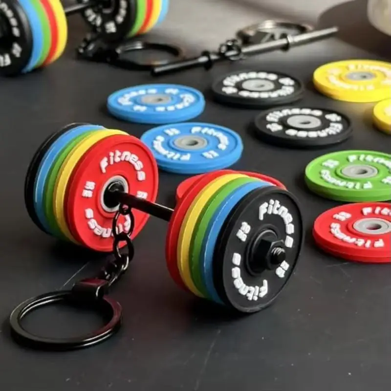 Abnehmbarer Mini-Hantel-Schlüsselanhänger, kreativer Fitness-Hantel-Schlüsselring, Rucksack- oder Taschenanhänger, Geschenk für Fitnessliebhaber. – Detail 5