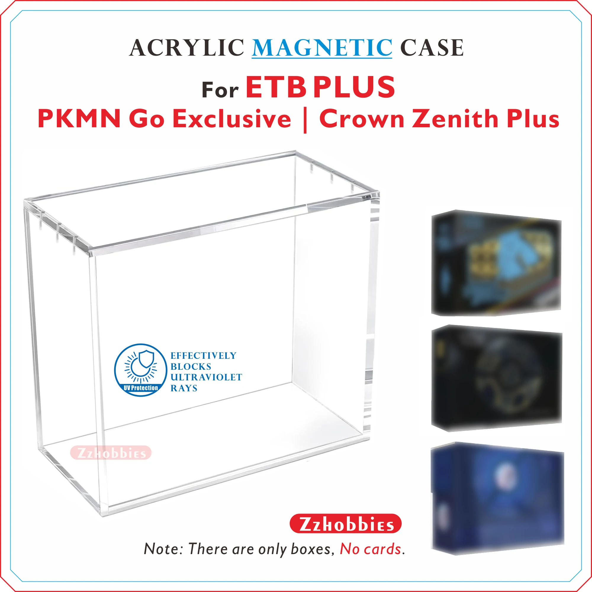 

Acrylic Magnetic Case For Elite Trainer Box PLUS / PKMN Go Exclusive / Crown Zenith Plus