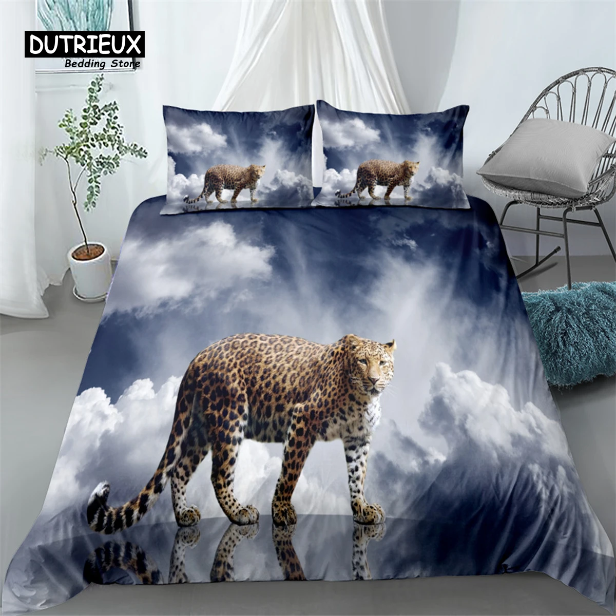 Beautiful Leopard Duvet Cover Set, Fashion Bedding Set, Soft Comfortable Breathable Duvet Cover, For Bedroom Guest Room Decor