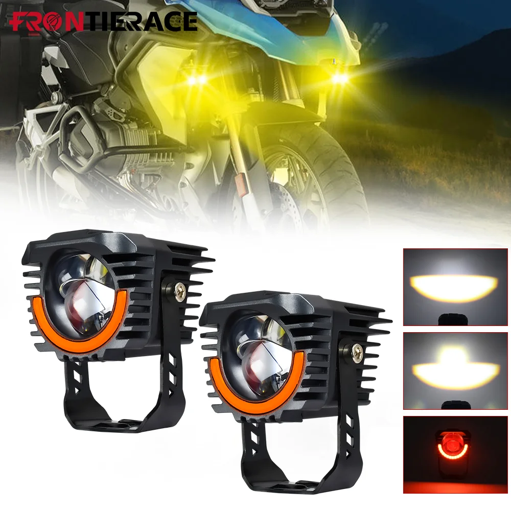Motorcycle LED  Headlight High Lighthouse 3000k/6000k Spotlights Projector Lens 12V Barra Led for ATV Truck Dirt Bike SUV UTV