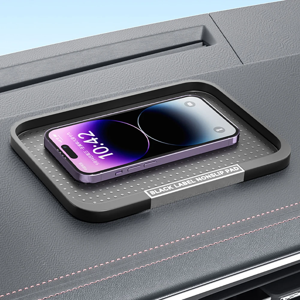 

Car Dashboard Mat Anti Slip Silicone Storage Mat Phone Holder, Double Sided Adhesive Mounting, Dashboard Accessories For Phone