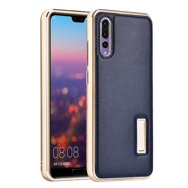 Original Imatch Brand Case Fashion Luxury Genuine Cow Leather Cover Aluminum Metal Mobile Phone For Huawei Mate 9 Mate9 Pro