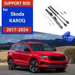 Car Hood Strut Bars for Skoda Karoq 2017-2020 2021 2022 2023 2024 2025 Hydraulic Rod Shock Spring Support Gas Accessories